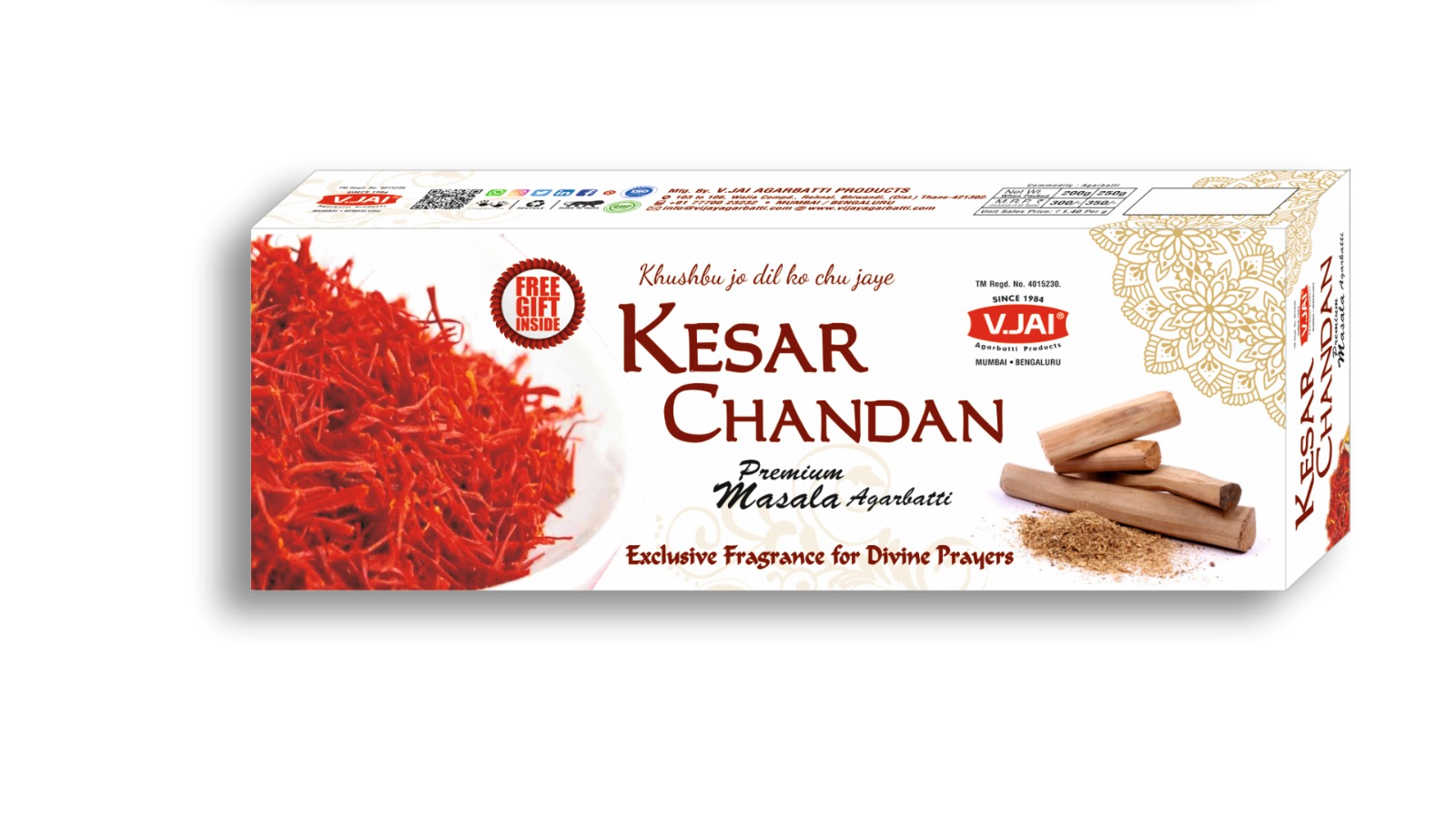 Kesar Chandan 100 Gm & 250 Gm Flora Boxes